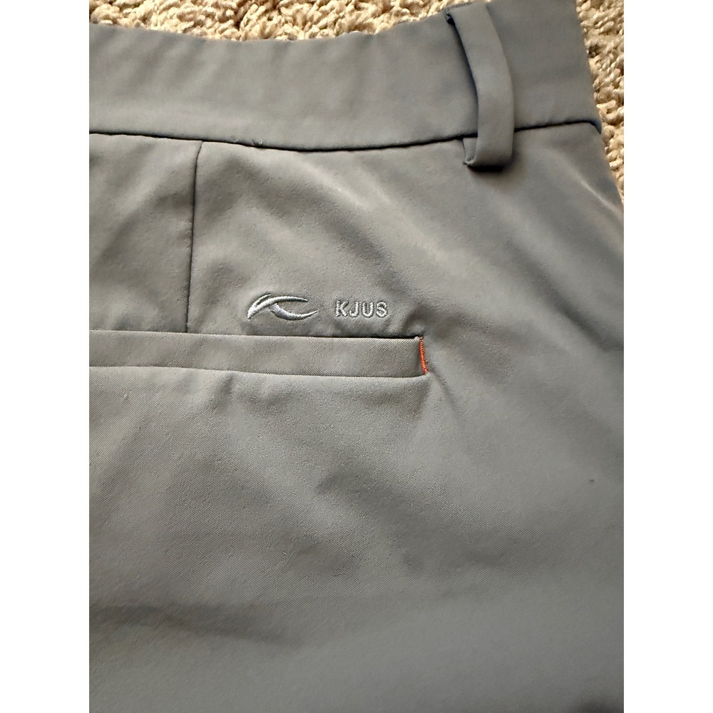 KJUS Iver Mens Golf Pants Gray Tailored Fit Technical Stretch W34 L32 Regular - Picture 8 of 10